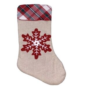 Christmas burlap stocking